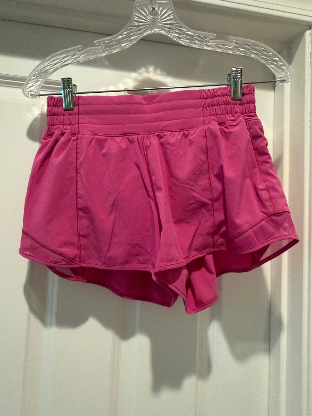 lululemon athletica Hot Pink Athletic Shorts with Built-In Liner